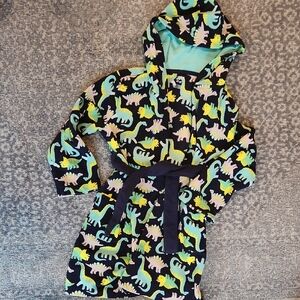 Dinosaur Print Kids Pajama Robe